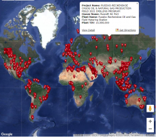 【项目信息】全球油气生产项目(陆地和海上)信息分布