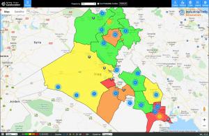 【项目信息】伊拉克油气生产及油气终端和输油管道项目分布图