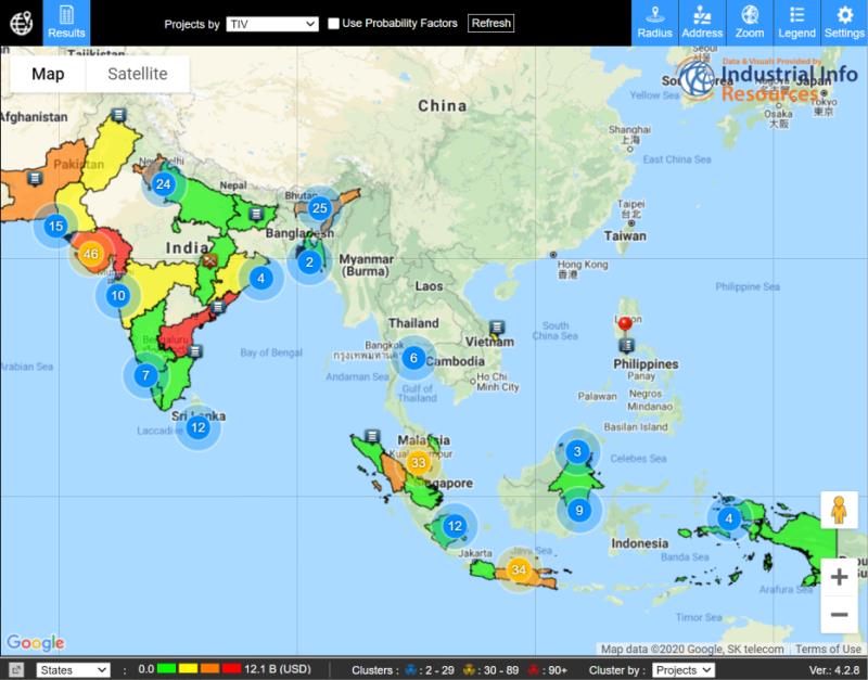 【项目信息】南亚、东南亚炼油项目分布图