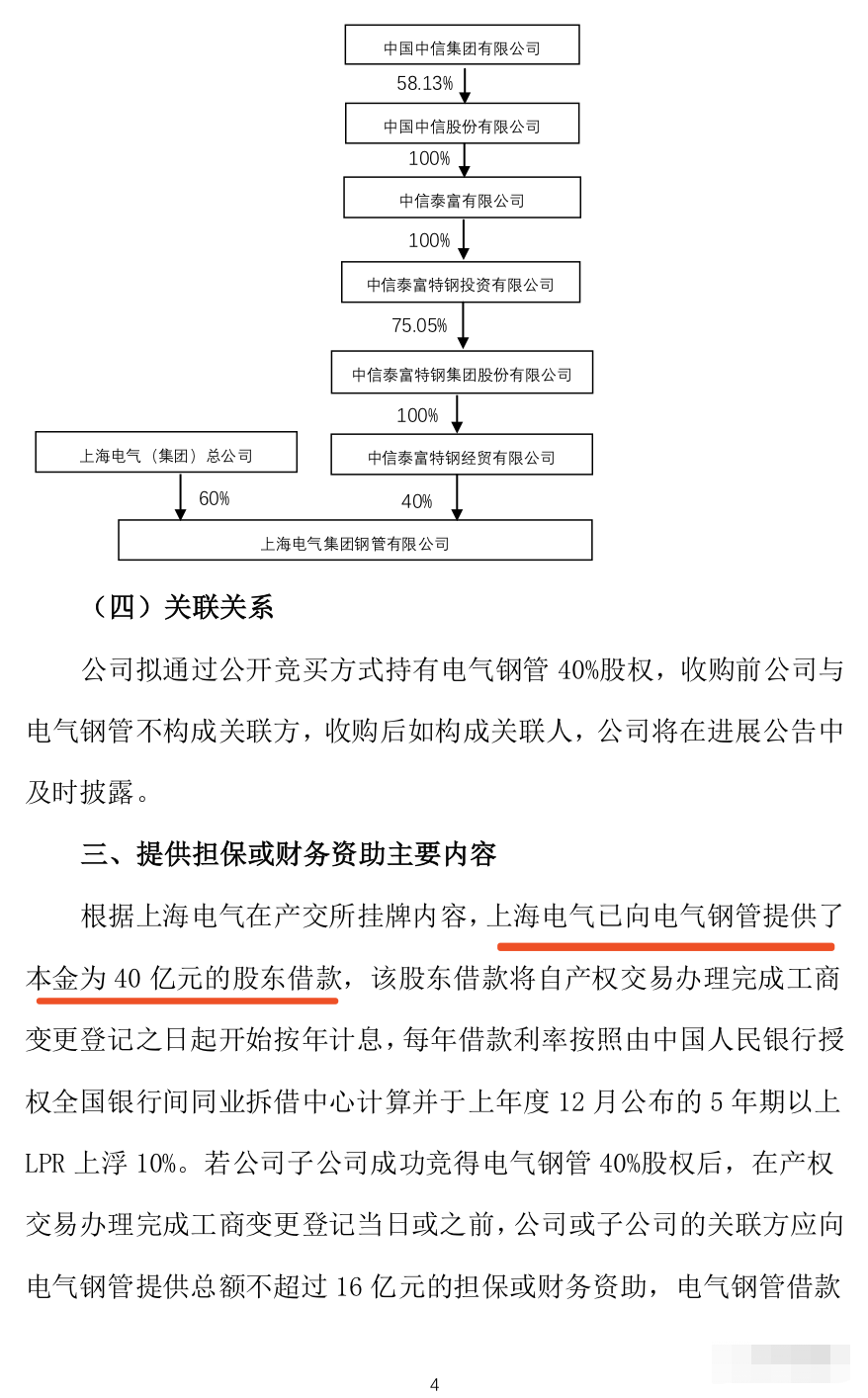 重磅！中信特钢再出手！竞买上海电气集团钢管40%股权！