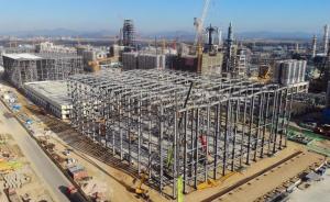 亚洲在建最大智能立体仓库钢结构安装工程全面封顶