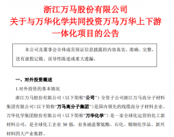 重磅！万马万华上下游一体化项目落地福州