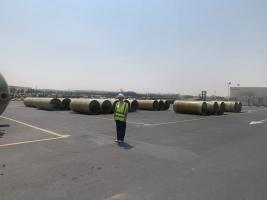 中油管道物资装备有限公司伊拉克9区SWP项目采办代表考察迪拜GRE（玻璃钢）管厂